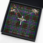 To My Beautiful Soulmate Necklace In Your Eyes I Have Found My Home Clan Brodie Hunting Tartan Cross Dancing Necklace