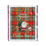 Personalized Gift Tartan Plaid Blanket Clan Chattan Modern With Funny Santa Snowman Reindeer Merry Christmas Fleece Blanket, Home Living Room, Plaid Blanket, Tartan Blanket, Scottish Blanket, Buffalo fleece blanket, Christmas Blanket