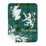 Sherpa Blanket - Tartan Blanket Thistle and Lion Scottish Clan Henderson Plaid Blanket, plaid sherpa blanket queen,purple sherpa blanket,queen sherpa blanket,queen size sherpa blanket,red sherpa blanket,scottish tartan blankets,sherpa blanket,sherpa christmas blanket