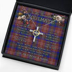 To My Beautiful Soulmate Necklace In Your Eyes I Have Found My Home Clan Chisholm Hunting Modern Tartan Cross Dancing Necklace