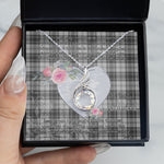 Rising Phoenix Necklace - Valentine Necklace Clan Sandilands Grey Tartan Gift for Girlfriend, Gift for My Wife Rising Phoenix Necklace