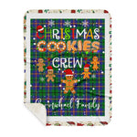 Personalized Gift Tartan Plaid Blanket Clan Carmichael With Christmas Cookie Baking Crew Christmas Gift Sherpa Blanket, tartan sherpa blanket,buffalo plaid sherpa blanket,christmas sherpa blanket,Christmas Throw Blanket,green plaid sherpa blanket,green sherpa blanket
