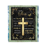 Scotstee Shop - Personalized gift letter to My Son fleece blanket