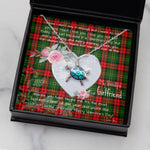 Sea Turtle Necklace Gift for My Beautiful Girlfriend Valentines Necklace Clan Blackstock Tartan Blue Turtle Necklace