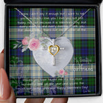 Gift For My Beautiful Girlfriend Necklace Valentine Necklace Clan Blackwatch Modern Tartan Cross Dancing Necklace Scottish Tartan Jewelry