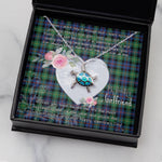 Sea Turtle Necklace Gift for My Beautiful Girlfriend Valentines Necklace Clan Farquharson Ancient Tartan Blue Turtle Necklace
