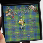 To My Beautiful Soulmate Sunflower Necklace In Your Eyes I Have Found My Home Clan Marjoribanks Ancient Tartan Jewelry For Girlfriend