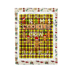 Personalized Gift Tartan Plaid Blanket Clan Jardine Yellow With Christmas Cookie Baking Crew Christmas Gift Blanket, Plaid Blanket, Christmas Fleece Blanket, Christmas Blanket, Tartan Blanket, Scottish Blanket, Scotland Blanket, Family Name Blanket, Custom Blanket, Personalized Blanket