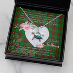 Sea Turtle Necklace Gift for My Beautiful Girlfriend Valentines Necklace Clan Maxwell Hunting Tartan Blue Turtle Necklace