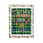 Personalized Gift Tartan Plaid Blanket Clan Campbell Of Breadalbane Ancient With Christmas Cookie Baking Crew Christmas Gift Blanket, Plaid Blanket, Christmas Fleece Blanket, Christmas Blanket, Tartan Blanket, Scottish Blanket, Scotland Blanket, Family Name Blanket, Custom Blanket, Personalized Blanket
