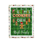 Personalized Gift Tartan Plaid Blanket Clan Boyle With Christmas Cookie Baking Crew Christmas Gift Blanket, Plaid Blanket, Christmas Fleece Blanket, Christmas Blanket, Tartan Blanket, Scottish Blanket, Scotland Blanket, Family Name Blanket, Custom Blanket, Personalized Blanket