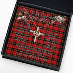 To My Beautiful Soulmate Necklace In Your Eyes I Have Found My Home Clan Wallace Tartan Cross Dancing Necklace