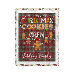 Personalized Gift Tartan Plaid Blanket Clan Lindsay With Christmas Cookie Baking Crew Christmas Gift Blanket, Plaid Blanket, Christmas Fleece Blanket, Christmas Blanket, Tartan Blanket, Scottish Blanket, Scotland Blanket, Family Name Blanket, Custom Blanket, Personalized Blanket