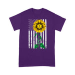 Scotstee Shop - Vintage American Flag EMT Sunflower Hippie EMT Nurse Gifts 4th Of July Shirt Nurse 4th of July Shirt emergency nurse shirts
