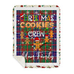 Personalized Gift Tartan Plaid Blanket Clan Adam Ancient With Christmas Cookie Baking Crew Christmas Gift Sherpa Blanket, tartan sherpa blanket,buffalo plaid sherpa blanket,christmas sherpa blanket,Christmas Throw Blanket,green plaid sherpa blanket,green sherpa blanket