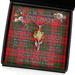 To My Beautiful Soulmate Sunflower Necklace In Your Eyes I Have Found My Home Clan Stewart of Appin Tartan Jewelry For Girlfriend, Tartan Sunflower Pendant Necklace, Scottish Tartan Jewelry, valentine necklace, necklace girlfriend, necklace for wife, cute necklaces for girlfriend, jewelry for girlfriend, to my soulmate necklace, to my future wife necklace