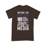 Scotstee Shop - Vintage Defend Police Defund Media USA American Flag 4th Of July Shirt Defund The Media Shirts Police Mom Shirts