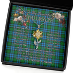 To My Beautiful Soulmate Sunflower Necklace In Your Eyes I Have Found My Home Clan Kerr Hunting Tartan Jewelry For Girlfriend, Tartan Sunflower Pendant Necklace, Scottish Tartan Jewelry, valentine necklace, necklace girlfriend, necklace for wife, cute necklaces for girlfriend, jewelry for girlfriend, to my soulmate necklace, to my future wife necklace
