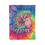 Scotstee Shop - Scotstee Shop Blanket Go Pig or Go home Tie Dye One Hippie Rainbow Fleece Blanket