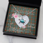 Sea Turtle Necklace Gift for My Beautiful Girlfriend Valentines Necklace Clan Bisset Pattern Tartan Blue Turtle Necklace