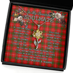 To My Beautiful Soulmate Sunflower Necklace In Your Eyes I Have Found My Home Clan Prince of Rothesay Tartan Jewelry For Girlfriend, Tartan Sunflower Pendant Necklace, Scottish Tartan Jewelry, valentine necklace, necklace girlfriend, necklace for wife, cute necklaces for girlfriend, jewelry for girlfriend, to my soulmate necklace, to my future wife necklace