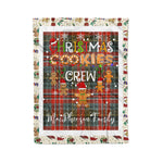 Personalized Gift Tartan Plaid Blanket Clan MacPherson Weathered With Christmas Cookie Baking Crew Christmas Gift Blanket, Plaid Blanket, Christmas Fleece Blanket, Christmas Blanket, Tartan Blanket, Scottish Blanket, Scotland Blanket, Family Name Blanket, Custom Blanket, Personalized Blanket