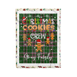 Personalized Gift Tartan Plaid Blanket Clan Gray With Christmas Cookie Baking Crew Christmas Gift Blanket, Plaid Blanket, Christmas Fleece Blanket, Christmas Blanket, Tartan Blanket, Scottish Blanket, Scotland Blanket, Family Name Blanket, Custom Blanket, Personalized Blanket