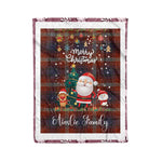 Personalized Gift Tartan Plaid Blanket Clan Ainslie With Funny Santa Snowman Reindeer Merry Christmas Fleece Blanket, Home Living Room, Plaid Blanket, Tartan Blanket, Scottish Blanket, Buffalo fleece blanket, Christmas Blanket