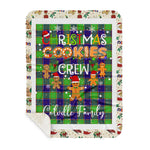 Personalized Gift Tartan Plaid Blanket Clan Colville With Christmas Cookie Baking Crew Christmas Gift Sherpa Blanket, tartan sherpa blanket,buffalo plaid sherpa blanket,christmas sherpa blanket,Christmas Throw Blanket,green plaid sherpa blanket,green sherpa blanket