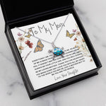 Opal Turtle Necklace - Mom Necklace Gift, You Are The World Necklace, Mother's Day Gift, Mother Daughter Neckalce