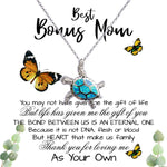 Opal Turtle Necklace - Stepmom Necklace, To My Bonus Mom Gift Neckalce, Thank For You Loving Me As Your Own