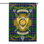 House Flag - Carmichael Modern Irish Shield Celtic Cross Tartan Garden Flag St Patrick's Day Garden Flag