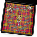 To My Beautiful Soulmate Sunflower Necklace In Your Eyes I Have Found My Home Clan Scrymgeour Tartan Jewelry For Girlfriend, Tartan Sunflower Pendant Necklace, Scottish Tartan Jewelry, valentine necklace, necklace girlfriend, necklace for wife, cute necklaces for girlfriend, jewelry for girlfriend, to my soulmate necklace, to my future wife necklace