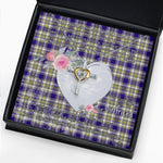 Gift For My Beautiful Girlfriend Necklace Valentine Necklace Clan Livingstone Dress Tartan Cross Dancing Necklace Scottish Tartan Jewelry