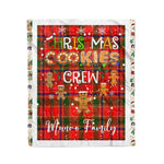 Fleece Blanket - Personalized Gift Tartan Plaid Blanket Clan Munro With Christmas Cookie Baking Crew Christmas Gift Fleece Blanket
