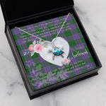 Sea Turtle Necklace Gift for My Beautiful Girlfriend Valentines Necklace Clan Elphinstone Tartan Blue Turtle Necklace