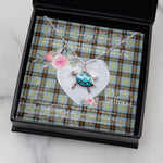 Sea Turtle Necklace Gift for My Beautiful Girlfriend Valentines Necklace Clan Bell Tartan Blue Turtle Necklace