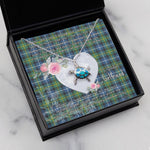 Sea Turtle Necklace Gift for My Beautiful Girlfriend Valentines Necklace Clan MacNeill Of Barra Ancient Tartan Blue Turtle Necklace
