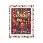 Personalized Gift Tartan Plaid Blanket Clan Shaw With Christmas Cookie Baking Crew Christmas Gift Blanket, Plaid Blanket, Christmas Fleece Blanket, Christmas Blanket, Tartan Blanket, Scottish Blanket, Scotland Blanket, Family Name Blanket, Custom Blanket, Personalized Blanket