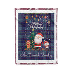Personalized Gift Tartan Plaid Blanket Clan MacCormick With Funny Santa Snowman Reindeer Merry Christmas Fleece Blanket, Home Living Room, Plaid Blanket, Tartan Blanket, Scottish Blanket, Buffalo fleece blanket, Christmas Blanket-Recovered