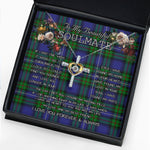 To My Beautiful Soulmate Necklace In Your Eyes I Have Found My Home Clan Robertson Hunting Modern Tartan Cross Dancing Necklace