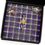 To My Beautiful Soulmate Sunflower Necklace In Your Eyes I Have Found My Home Clan MacDonald Dress Modern Tartan Jewelry For Girlfriend, Tartan Sunflower Pendant Necklace, Scottish Tartan Jewelry, valentine necklace, necklace girlfriend, necklace for wife, cute necklaces for girlfriend, jewelry for girlfriend, to my soulmate necklace, to my future wife necklace