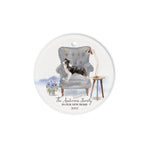 Scotstee Shop - Personalize Name Family Border Collie Dog We've Moved Christmas Ornament