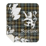 Sherpa Blanket - Tartan Blanket Thistle and Lion Scottish Clan Campbell Argyll Weathered Plaid Blanket, plaid sherpa blanket queen,purple sherpa blanket,queen sherpa blanket,queen size sherpa blanket,red sherpa blanket,scottish tartan blankets,sherpa blanket,sherpa christmas blanket