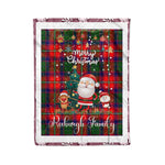 Personalized Gift Tartan Plaid Blanket Clan Roxburgh With Funny Santa Snowman Reindeer Merry Christmas Fleece Blanket, Home Living Room, Plaid Blanket, Tartan Blanket, Scottish Blanket, Buffalo fleece blanket, Christmas Blanket