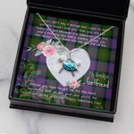 Sea Turtle Necklace Gift for My Beautiful Girlfriend Valentines Necklace Clan Blair Tartan Blue Turtle Necklace