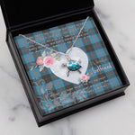 Sea Turtle Necklace Gift for My Beautiful Girlfriend Valentines Necklace Clan Garden Tartan Blue Turtle Necklace