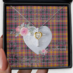 Gift For My Beautiful Girlfriend Necklace Valentine Necklace Clan Jacobite Tartan Cross Dancing Necklace Scottish Tartan Jewelry