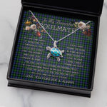 Sea Turtle Necklace To My Beautiful Soulmate Necklace In Your Eyes I Have Found My Home Clan Baillie Hunting Tartan Blue Turtle Necklace