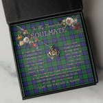 To My Beautiful Soulmate Necklace In Your Eyes I Have Found My Home Clan MacCallum Modern Tartan Crown Pendant Necklace